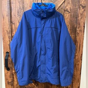 L.L. Bean men’s blue fleece lined 3-in-1 storm chaser winter coat size‎ XL EUC